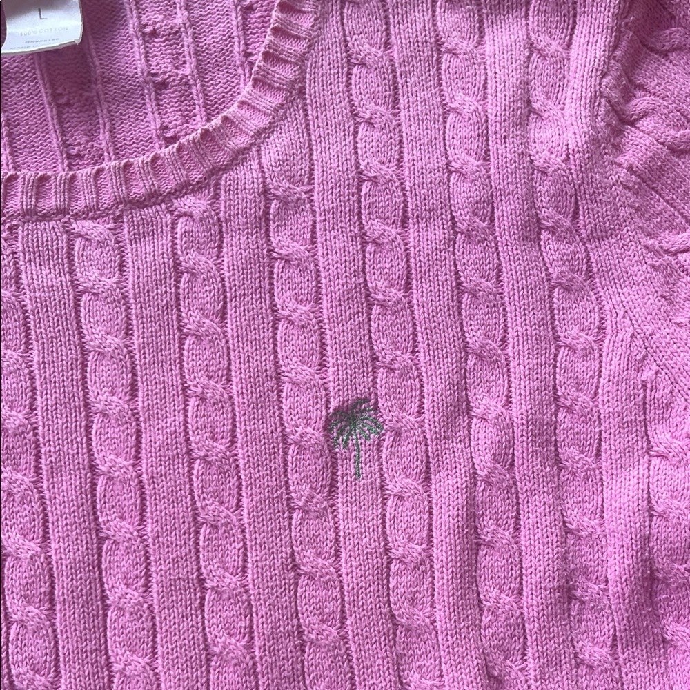 Lilly Pulitzer Pink Cable Knit Sweater - Picture 5 of 9